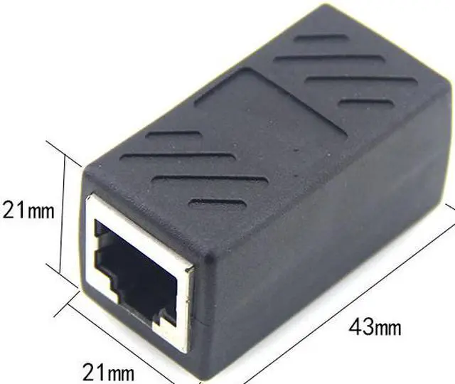 Alt view image 3 of 4 - Cat6 Ethernet Shielded Protection 8P8C RJ45 Network Jack In-Line Coupler Female,Lan Patch Cord Cable Extender Adapter - 6 Pack