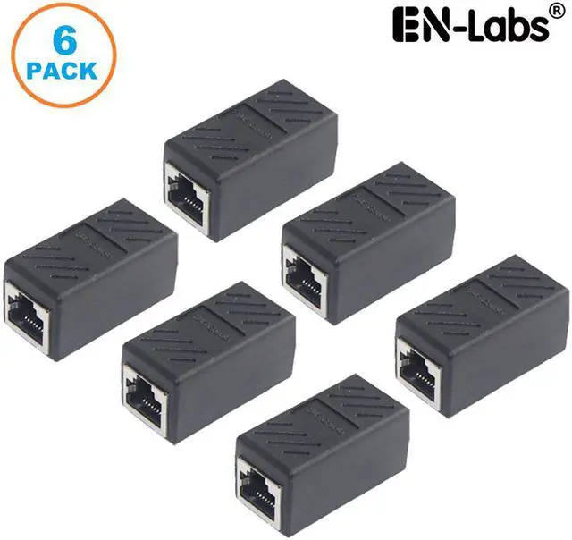 Main image of Cat6 Ethernet Shielded Protection 8P8C RJ45 Network Jack In-Line Coupler Female,Lan Patch Cord Cable Extender Adapter - 6 Pack