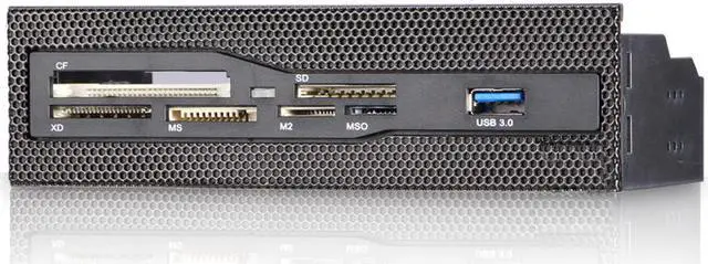 Alt view image 2 of 7 - EnLabs U2CR525U3 5.25 inch PC Case Mesh Front panel All-in-1 Multifunction CF/XD/MS/M2/SD/TF Internal USB 2 .0 Card Reader USB Flash Memory w/ USB 3.0 Port