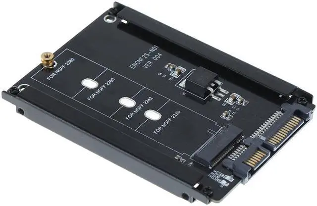 Alt view image 2 of 5 - EnLabs M.2 SATA-Bus NGFF SSD to 2.5 SATA 3.0 6Gb Adapter Convert Card w/ Metal Mounting Bracket,B+M Key NGFF SSD to SATAIII 6Gbps Adapter For 2230/2242/2260/2280mm