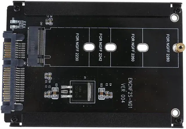 Alt view image 3 of 5 - EnLabs M.2 SATA-Bus NGFF SSD to 2.5 SATA 3.0 6Gb Adapter Convert Card w/ Metal Mounting Bracket,B+M Key NGFF SSD to SATAIII 6Gbps Adapter For 2230/2242/2260/2280mm