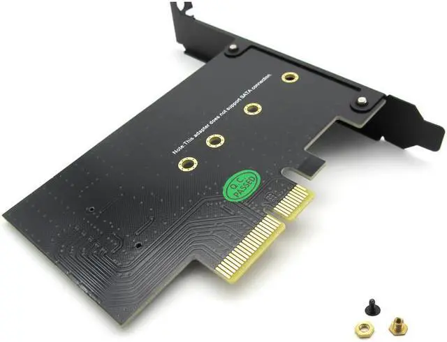 Alt view image 4 of 7 - EnLabs M.2 NGFF SSD M Key NVME PCIe Card Adapter - PCIe X4 to PCIe/NVME Based M.2 Add On Card w/ Full-profile Bracket - Supports M.2 PCIe 2230, 2242, 2260 and 2280