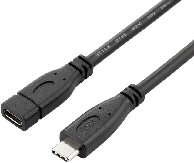 Alt view image 3 of 4 - EnLabs USB10GCMF1M USB Type C Extension Cable - USB-C USB 3.1 Gen 2(10Gbps) Male to Female Extending Port Saver Adapter Cable Cord - 3.3FT- Black