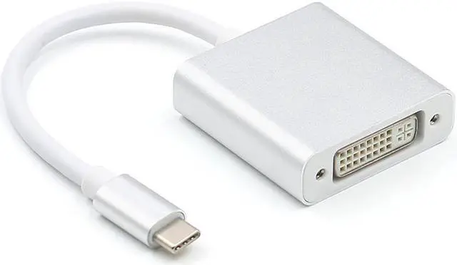 Alt view image 3 of 5 - EnLabs UC2DVISL USB C TO DVI-D Adapter - USB 3.1 Type C (USB-C) to DVI 1920x1080p Adapter (Thunderbolt 3), DP Alt Mode Converter  w/ Aluminium Case for 2017 MacBook Pro/Yoga 920 - Silver