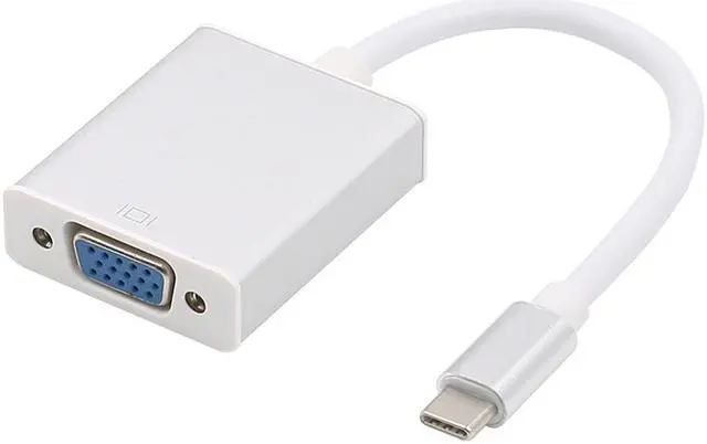 Alt view image 2 of 5 - EnLabs UC2VGASL USB C TO VGA Adapter - USB 3.1 Type C (USB-C) to VGA 1080p Adapter (Thunderbolt 3), DP Alt Mode Converter  w/ Aluminium Case for 2017 MacBook Pro/Yoga 920 - Silver