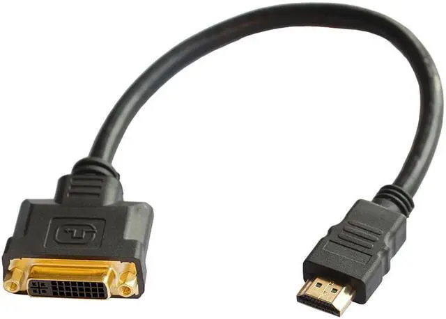Alt view image 2 of 5 - EnLabs HD2DVIF30CM HDMI-compatible to DVI 24+5 Cable Adapter HDMI-compatible Male to DVI-D/ DVI-I Female M-F Converter Adaptor Support 1080P for HDTV LCD - 1FT - Black