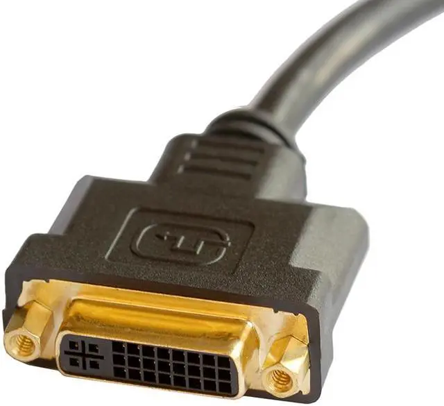 Alt view image 4 of 5 - EnLabs HD2DVIF30CM HDMI-compatible to DVI 24+5 Cable Adapter HDMI-compatible Male to DVI-D/ DVI-I Female M-F Converter Adaptor Support 1080P for HDTV LCD - 1FT - Black