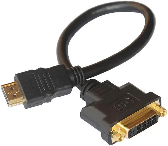 Alt view image 3 of 5 - EnLabs HD2DVIF30CM HDMI-compatible to DVI 24+5 Cable Adapter HDMI-compatible Male to DVI-D/ DVI-I Female M-F Converter Adaptor Support 1080P for HDTV LCD - 1FT - Black