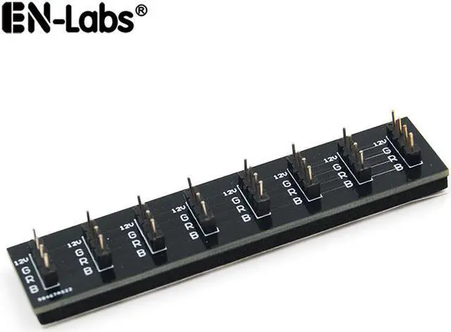 Main image of EnLabs 7 Port 12V AURA RGB Lighting Synchronous Hub Splitter,1 To 7 Port RBW LED Lighting Extender to Motherboard Compatible w/ GIGABYTE,ASUS,MSI,ASRock AURA Motherboard-3.3FT Female RGB Cable Include