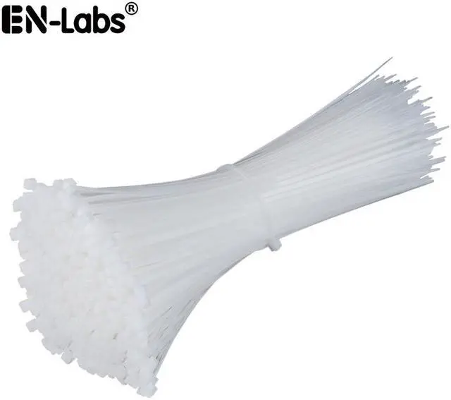 Main image of Enlabs TIEG3X100CL Cable Zip Ties,100 Pieces 4 Inch Ultra Strong Plastic Self-Locking Wire Ties with 18LBS Tensile Strength Nylon Tie Wraps -Clear
