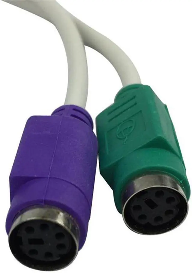 Alt view image 4 of 5 - EnLabs ADUSB2PS2 USB To PS/2  (Dual PS/2) Adapter Cable Cord - USB to PS2 Converter Adapter for Keyboard Mouse -Beige - 1ft