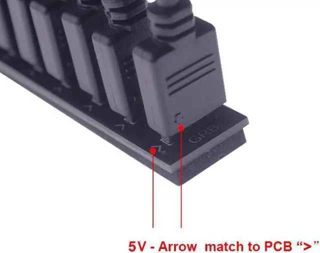 Alt view image 5 of 6 - EnLabs 5V 3-pin 10 Ports ARGB AURA 5050 RGB LED Light Strips Splitter Hub to Motherboard for RBW LED Fan Compatible w/ MSI Mystic Light Sync /GIGABYTE RGB FUSION /ASROCK Polychrome