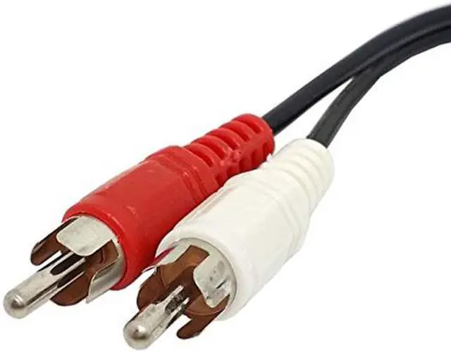 Alt view image 4 of 5 - EnLabs 8-Inch 3.5mm Female to 2 x RCA Male - Left/Right Dual 2 RCA Plug to 3.5mm Stereo Jack AUX Y Stereo Splitter Cable, Black - 2 Pack