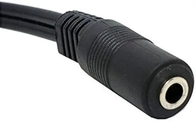 Alt view image 5 of 5 - EnLabs 8-Inch 3.5mm Female to 2 x RCA Male - Left/Right Dual 2 RCA Plug to 3.5mm Stereo Jack AUX Y Stereo Splitter Cable, Black - 2 Pack