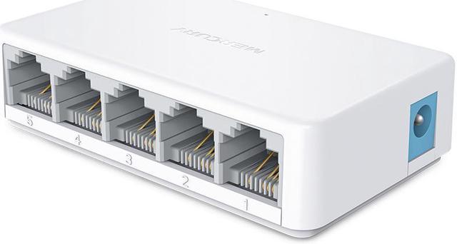 Portable 10/100Mbps 5 Ports Fast Ethernet RJ45 Network Switch Switcher Hub  for Desktop laptop,Travel Lan Hub w/ 5V0.4A Power Adapter