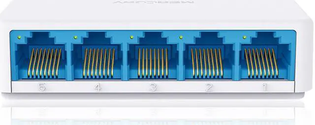 Alt view image 3 of 6 - EnLabs 5-Port 10/100/1000 Mbps Gigabit Ethernet RJ45 Network Switch,1000Mbps Desktop Ethernet Splitter Lan Hub w/ Power Adapter