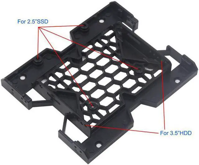 Alt view image 4 of 6 - EnLabs  Internal Hard Disk Drive 2.5'' or 3.5'' to 5.25'' SSD HDD Mounting Bracket Bays Holder Adapter for PC,5.25-inch Tray for 2.5-inch or 3.5-inch and 12cm Fan Cooler Mounting