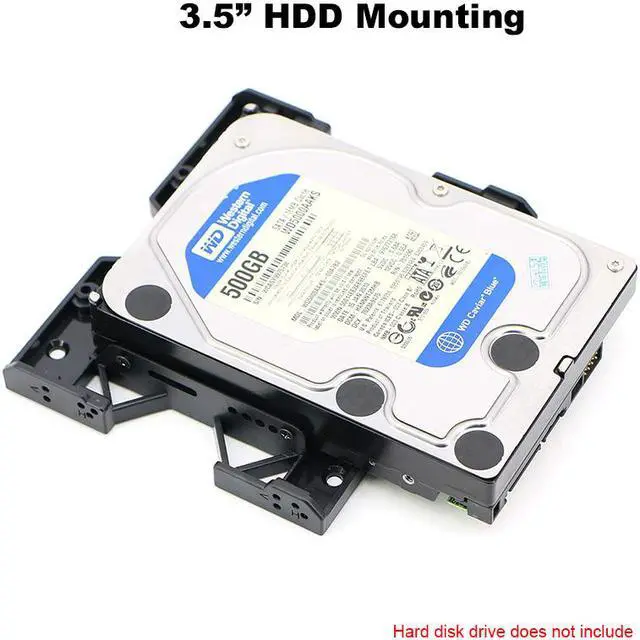 Alt view image 6 of 6 - EnLabs  Internal Hard Disk Drive 2.5'' or 3.5'' to 5.25'' SSD HDD Mounting Bracket Bays Holder Adapter for PC,5.25-inch Tray for 2.5-inch or 3.5-inch and 12cm Fan Cooler Mounting