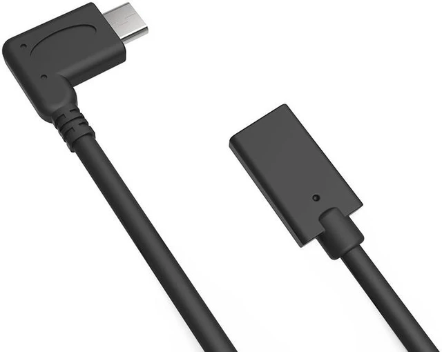 Alt view image 5 of 5 - EnLabs USB10GCMF1M90 USB Type C Male to Female Adapter,USB-C USB 3.1 Type-C Right & Left Angled 90 Degree Male to Female 3A/10Gbps Extension Cable for Laptop & Tablet & Mobile Phone - 3.3FT,Black