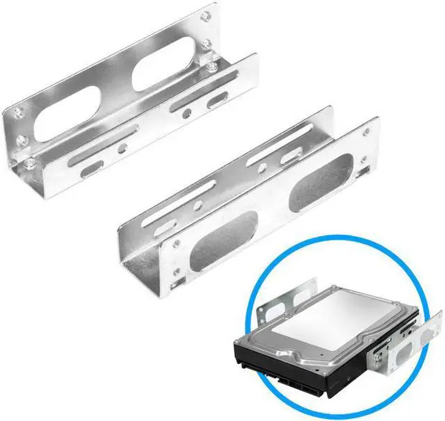 Alt view image 3 of 5 - Internal 3.5" to 5.25" Bay Hard Disk Drive HDD Mounting Bracket Adapter Metal Kit - 3.5 to 5.25 HDD Drive Holder,Convert Any 3.5” Solid State Drive / HDD Into One 5.25 Inch Drive Bay