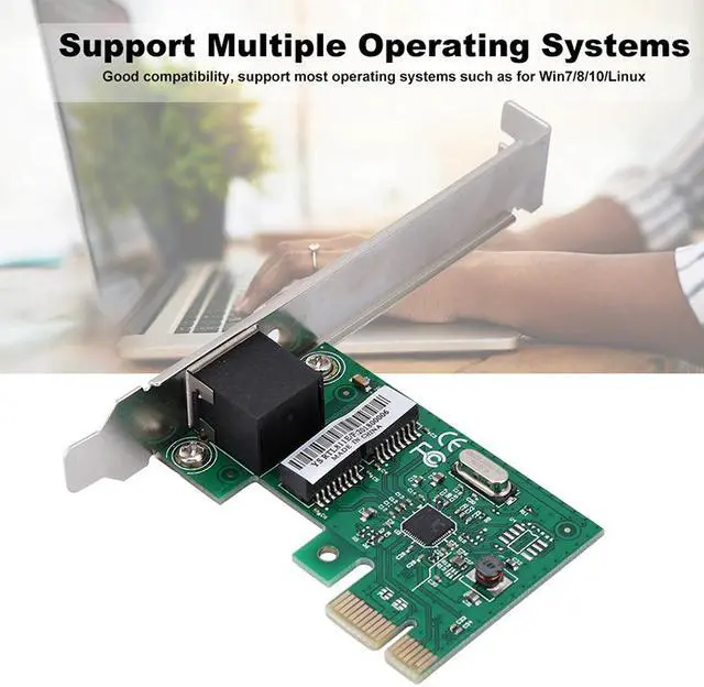 Alt view image 4 of 4 - EnLabs PCIE1000MNW 10/100/1000Mbps RJ45 Gigabit Ethernet LAN PCI Express / PCIE Network Adapter / PCI-e Network Controller Card w/ Full-Profile PCI Slot Cover (Realtek RTL8111E chipest)