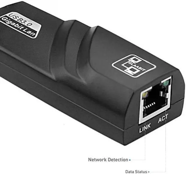 Alt view image 5 of 5 - EnLabs U3GIGABIT USB 3.0 to 10/100/1000 Gigabit Ethernet Internet Adapter,USB 3.0 to Ethernet , USB 3 to Ethernet , USB to Gigabit Ethernet , USB to RJ45 Lan Network w/ LED Indicators