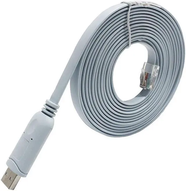 Alt view image 2 of 5 - EnLabs USB2RJ45COM6FT USB Console Cable,USB to RJ45 FTDI Chip Serial RS232 Console Cable,T232+ZT213 USB2.0 RS232 to RJ45 Console Cable/Rollover Cable for Routers/AP Router/Switch/ - 6FT