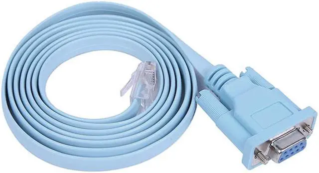 Alt view image 2 of 5 - EnLabs RJ45DB9COM6FT 9-Pin DB9 Serial RS232 Port to RJ45 Rollover Console Cable for routers, including the 600, 800, 1600, and 1700 series - 6FT