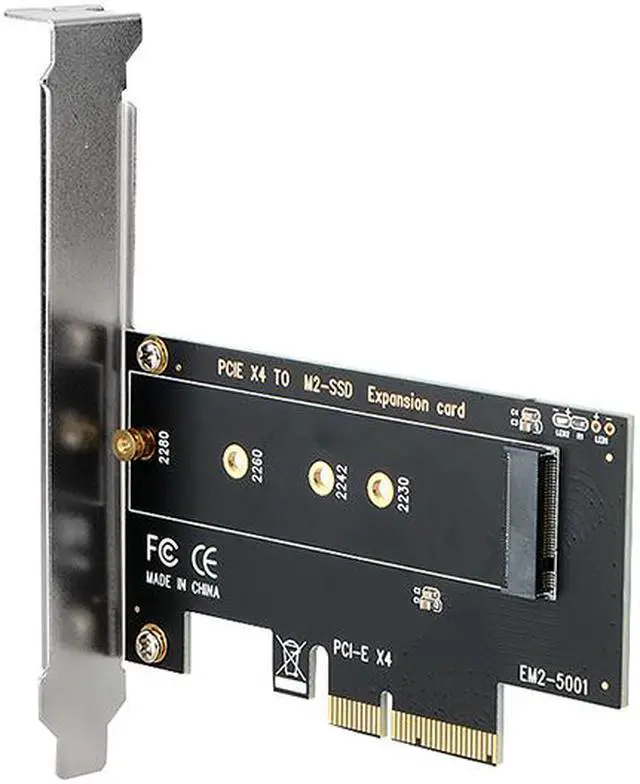 Alt view image 2 of 7 - EnLabs PCIENVMELOW NVME PCIe Adapter, M.2 NVME SSD to PCI Express 3.0 Host Controller Expansion Card with Low Profile Bracket,M.2 M-Key NVME to  PCIe X4  Adapter for PC, Support 2230 2242 2260 2280