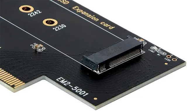 Alt view image 6 of 7 - EnLabs PCIENVMELOW NVME PCIe Adapter, M.2 NVME SSD to PCI Express 3.0 Host Controller Expansion Card with Low Profile Bracket,M.2 M-Key NVME to  PCIe X4  Adapter for PC, Support 2230 2242 2260 2280