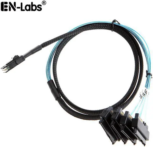 Main image of Internal 36 Pin Mini SAS SFF-8087 Host/Controller  to 4x SAS 29Pin SFF-8482 Target/Backplane Hard Disk ,Power by SATA 15pin - 1.64FT / 0.5 meter