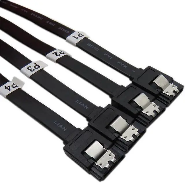 Alt view image 3 of 5 - Internal SCSI SAS SFF-8484 Host to 4 x SATA Target,SAS Controller to SATA Device,SAS 32 pin to SATA Breakout Adapter Converter Cable -1.64ft