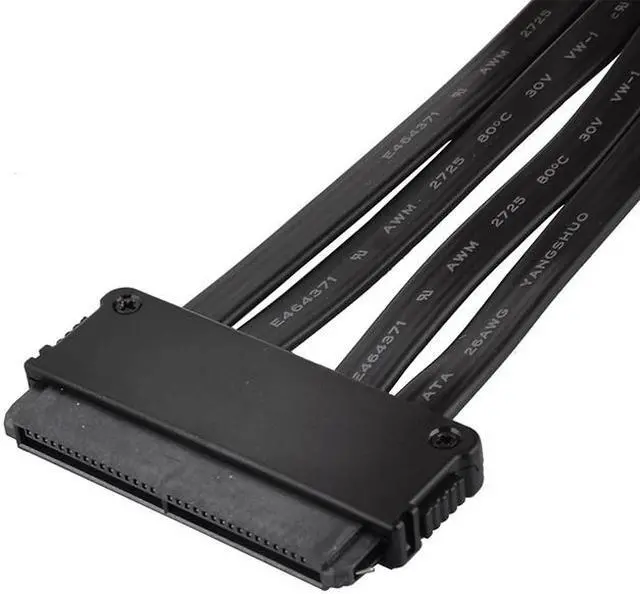Alt view image 2 of 5 - Internal SCSI SAS SFF-8484 Host to 4 x SATA Target,SAS Controller to SATA Device,SAS 32 pin to SATA Breakout Adapter Converter Cable -1.64ft