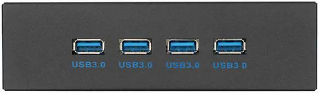 Alt view image 3 of 6 - 4 Ports USB 3.0 5.25 inch Metal Front Panel USB Hub,Motherboard USB 20 pin to 4 x USB 3.0 Spliter Adapter Cable w/ 5.25 inch Metal Bracket