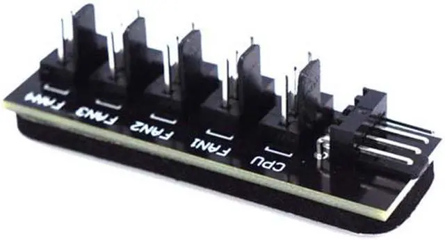 Alt view image 5 of 6 - 1 to 5 Ports 4 pin PWM Fan Hub Splitter - PWM Regulator 12V CPU Cooler / Case / Chasis Cooling Fan Power Cable Adapter Power By PSU Molex 4pin(12V ),40CM Power Cable included