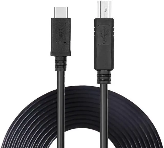 Alt view image 4 of 5 - EnLabs USB C to USB B Printer Cable, USB 2.0 Type C to Type B Male to Male Cable, Compatible with MacBook Pro, HP, Canon, Brother, Samsung Printers etc, 1M/ Black