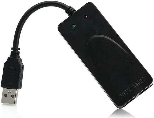 Alt view image 2 of 5 - EnLabs USB 56K Voice Fax Data External V.90 V.92 Modem With Dual Ports,Support Auto-Dial, Tone and Pulse Dialing, Auto Answer, Auto Retrain Compatible w/ Windows XP/Vista/Win 7 8 10