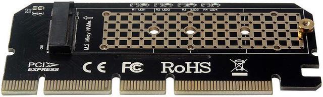 Alt view image 3 of 7 - EnLabs PCIEX16TONVME M Key M.2 PCIe NVMe SSD to PCI-e Express 3.0 x4 x8 x16 Adapter Card Converter w/ Thermal Pad, Support PCIe Channel NVMe AHCI SSD 2230 2242 2260 2280