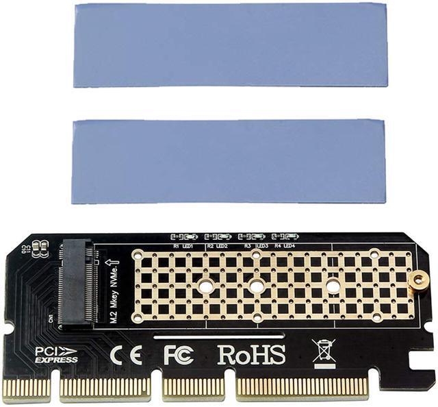 Alt view image 6 of 7 - EnLabs PCIEX16TONVME M Key M.2 PCIe NVMe SSD to PCI-e Express 3.0 x4 x8 x16 Adapter Card Converter w/ Thermal Pad, Support PCIe Channel NVMe AHCI SSD 2230 2242 2260 2280