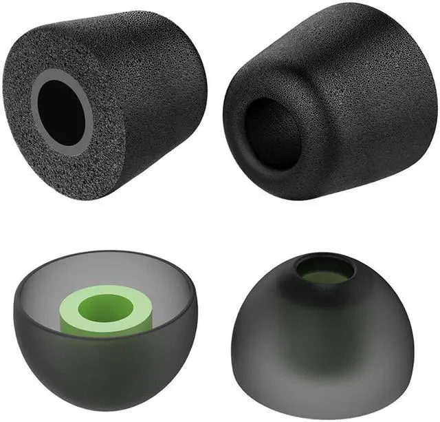 Alt view image 3 of 7 - Memory Foam Earphone Tips Replacement Earbud Tips Blocking Out Ambient Noise Inner 5mm for Gaming Earphone In Ear w/ 5mm-7mm Tips  (6 Pairs,S/M/L 2 Pairs each Size ) - Black