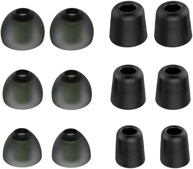 Alt view image 4 of 7 - Memory Foam Earphone Tips Replacement Earbud Tips Blocking Out Ambient Noise Inner 5mm for Gaming Earphone In Ear w/ 5mm-7mm Tips  (6 Pairs,S/M/L 2 Pairs each Size ) - Black
