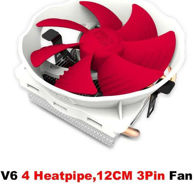 Alt view image 2 of 5 - PC Cooler CPU Air Cooler - Aluminum Heat sink - 4x6mm Direct Contact Copper Heatpipes with 120mm 3pin Fan -for Multi-platform Intel/AMD CPUs  socket 754/939/AM2/AM2+/AM3/FM1 LGA 775/1156/1155/1150