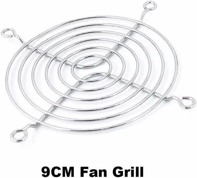Main image of Silver Tone Computer PC Metal Case Fan Guard Protective Grill for 9CM 90mm Case/HDD DVD Fan