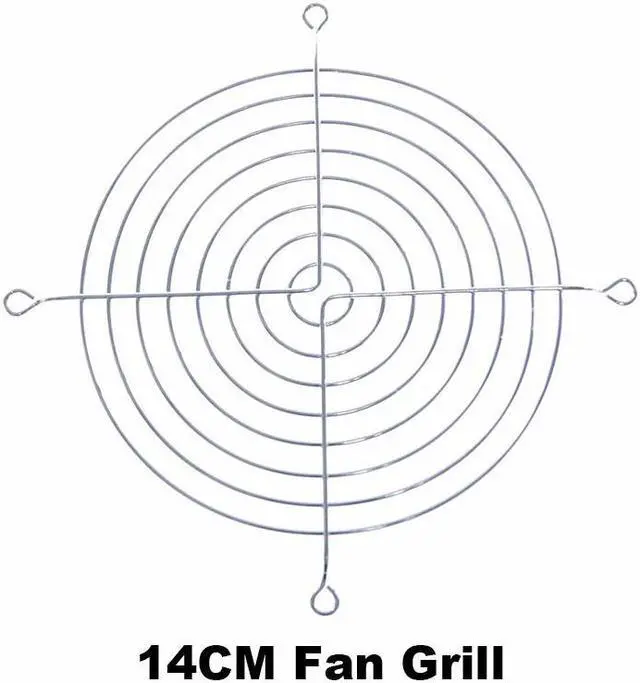 Main image of Silver Tone Computer PC Metal Case Fan Guard Protective Grill for 14CM 140mm Case/HDD DVD Fan