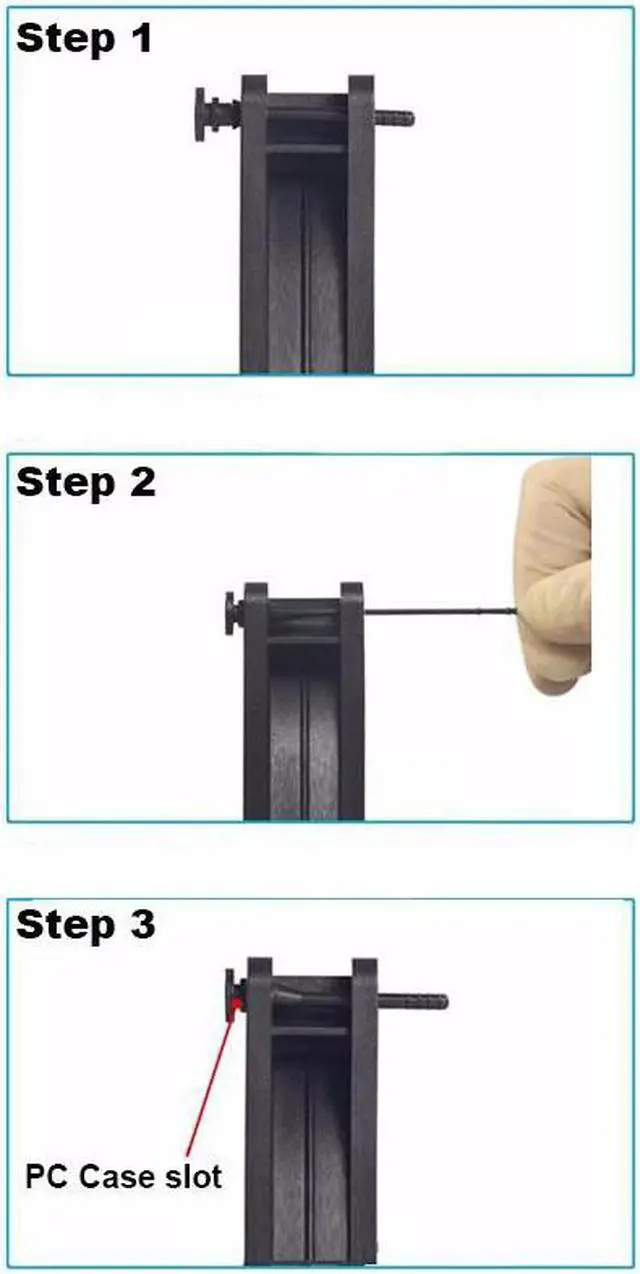 Alt view image 4 of 4 - 20PCS PC Case Fan Soft Silicone Screws Anti Noise Reducing Vibration Fan Rivet for PC Case and CPU Cooler - Black
