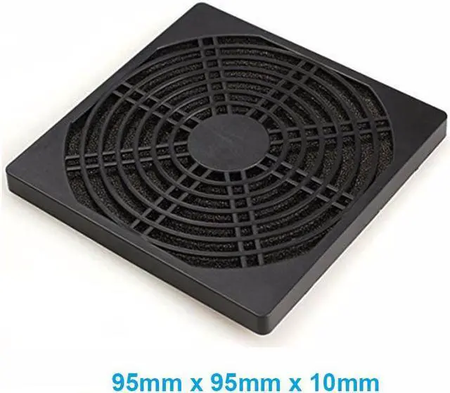 Main image of 9CM Computer Guard Black Plastic Dustproof Dust Filterable 90mm PC Case Fan Cooler Filter Cover Bracket w/ Foam,95x95mm