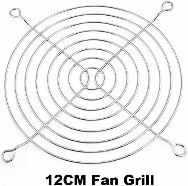 Main image of Silver Tone Computer PC Metal Case Fan Guard Protective Grill for 12CM 120mm Case/HDD DVD Fan