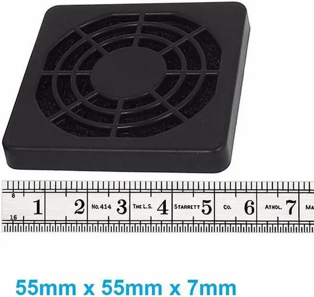 Alt view image 3 of 3 - 2pcs/lot 5CM Computer Guard Black Plastic Dustproof Dust Filterable 50mm PC Case Fan Cooler Filter Cover,55x55x7mm