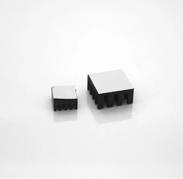 Alt view image 3 of 5 - 5 Sets/10pcs Raspberry Pi B+ Pi 2 Pi 3 Anodized Black Aluminum Heat Sink Radiator CPU RAM cooler,LAN cooling (2 Heatsinks/Kit)