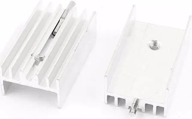 Alt view image 2 of 5 - 10pcs/lot Silver Aluminum 25x15x11mm TO-220 TO220 heatsink radiator for MOS,7805 Triode Transistors Cooler IC Chip dissipation